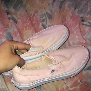 Light Pink Slip On Vans